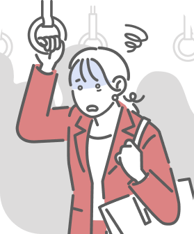 ホルモン・自律神経の乱れで悩む女性のイラスト