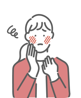 月経困難症で悩む女性のイラスト