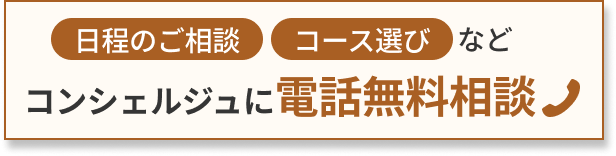 日程のご相談コース選びなど コンシェルジュにご相談できます 電話無料相談