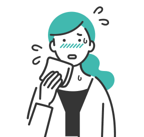 汗に悩む人のイラスト